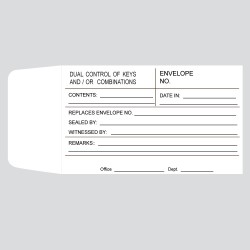 Stock Imprint Dual Control of Keys or Combination Envelopes (Form 825-150)