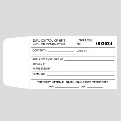 Custom Imprint Dual Control of Keys or Combination Envelopes (Form 825-150)